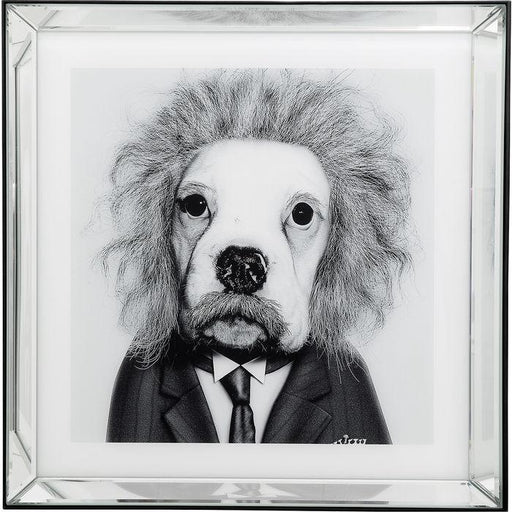 Home Decor Wall Art Picture Frame Mirror Smart Dog 60x60cm