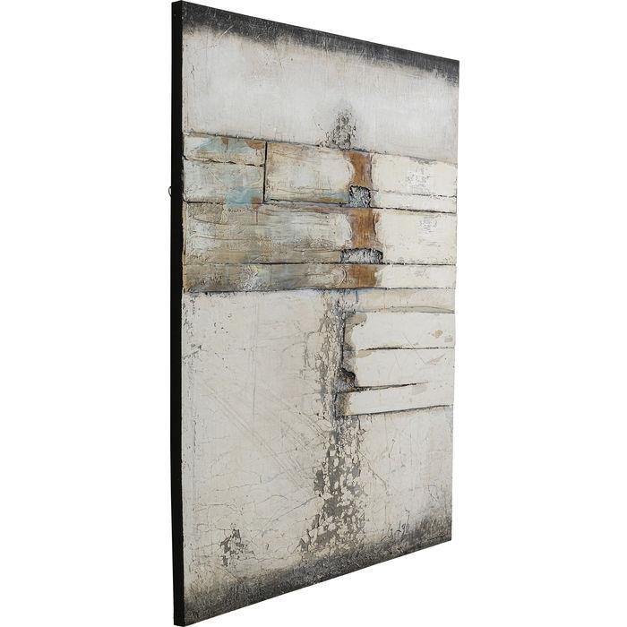 Wall Art - Kare Design - Acrylic Painting Abstract Grey Line Two 150x120 - Rapport Furniture