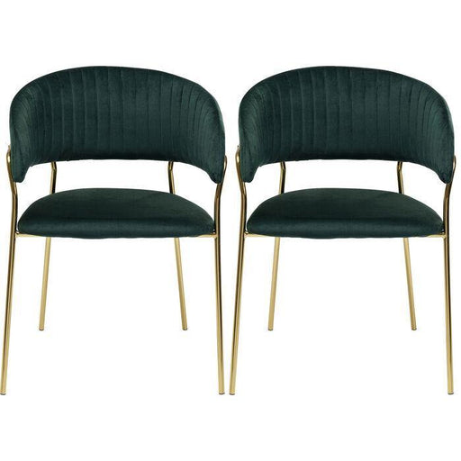 Living Room Furniture Chairs Chair with Armrest Belle Green (2/Set)