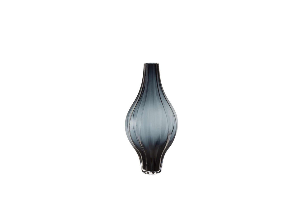 Waved Vase Dark Blue 15"