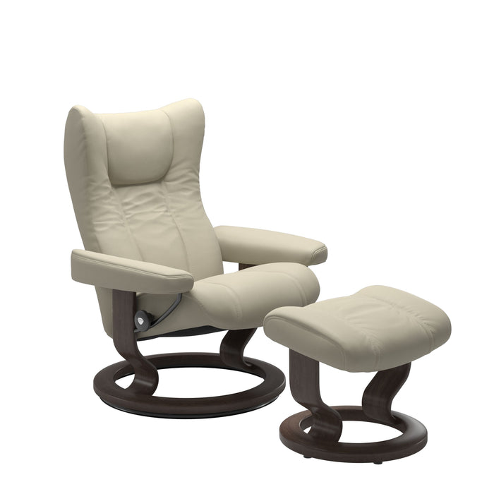 Stressless® Wing (S) Classic chair with footstool