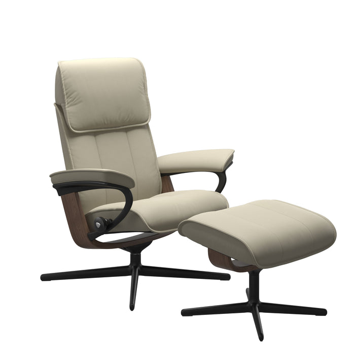 Stressless® Admiral (M) Cross Chair with Ottoman