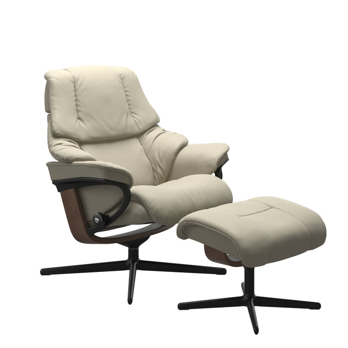 Stressless® Reno (L) Cross Chair with Ottoman