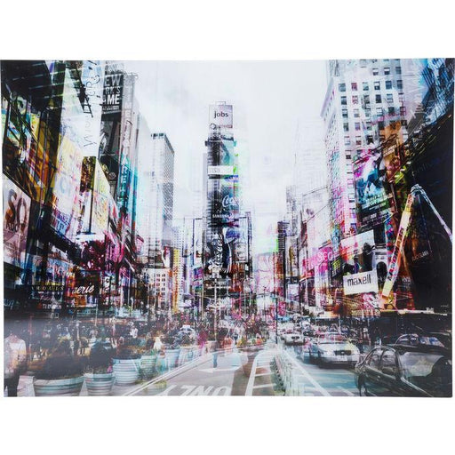 Home Decor Wall Art Picture Glass Times Square Move 160x120cm