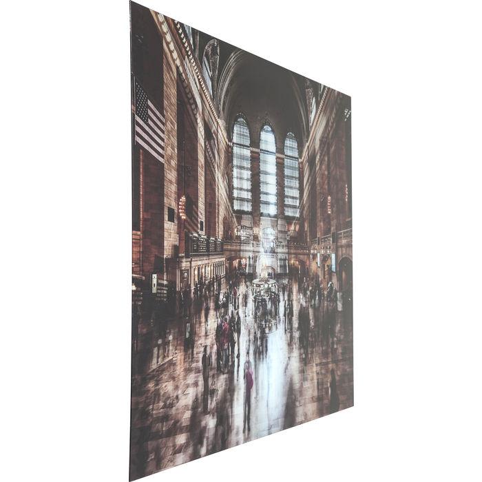 Home Decor Wall Art Picture Glass Grand Central Station 160x120cm