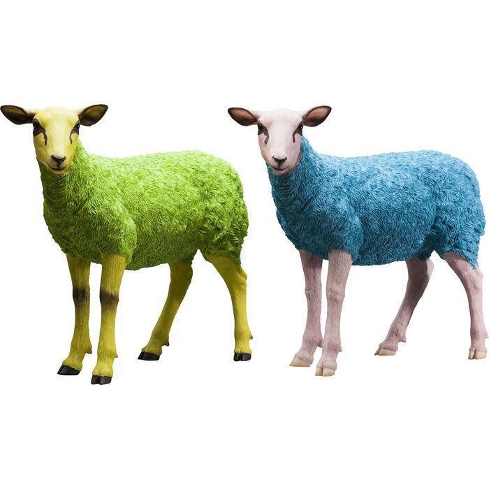 Sculptures Home Decor Deco Figurine Sheep Colore Green