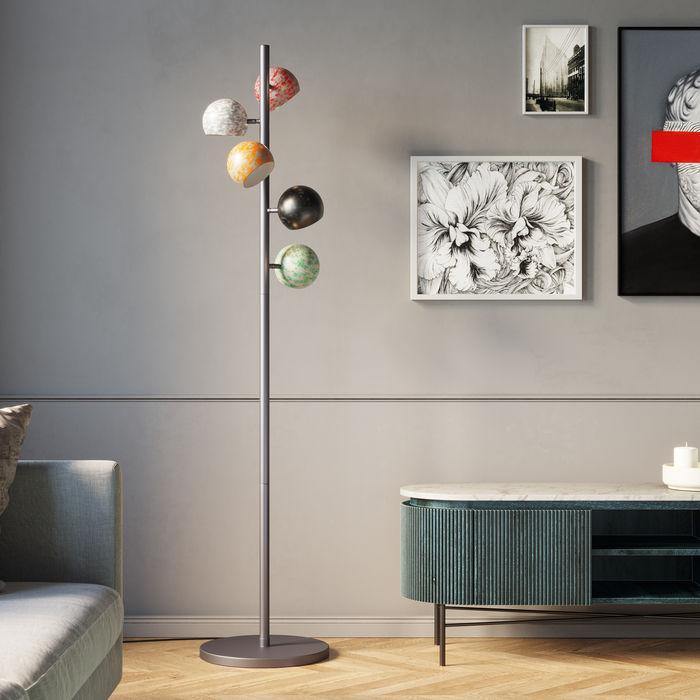 Living Room Furniture Floor Lamps Floor Lamp Calotta Antico 5-lite
