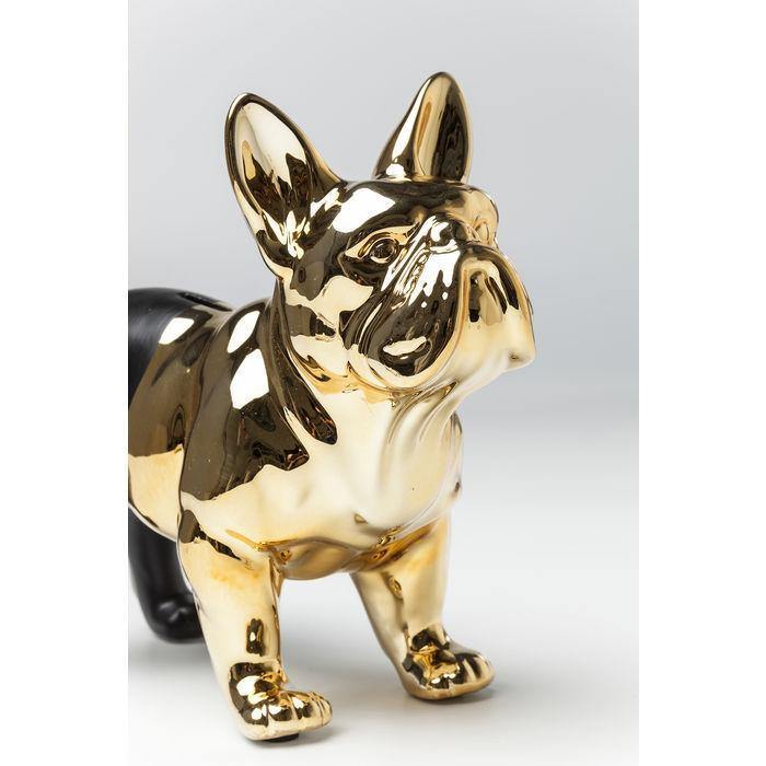 Sculptures Home Decor Money Box Bulldog Gold-Black