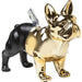 Sculptures Home Decor Money Box Bulldog Gold-Black