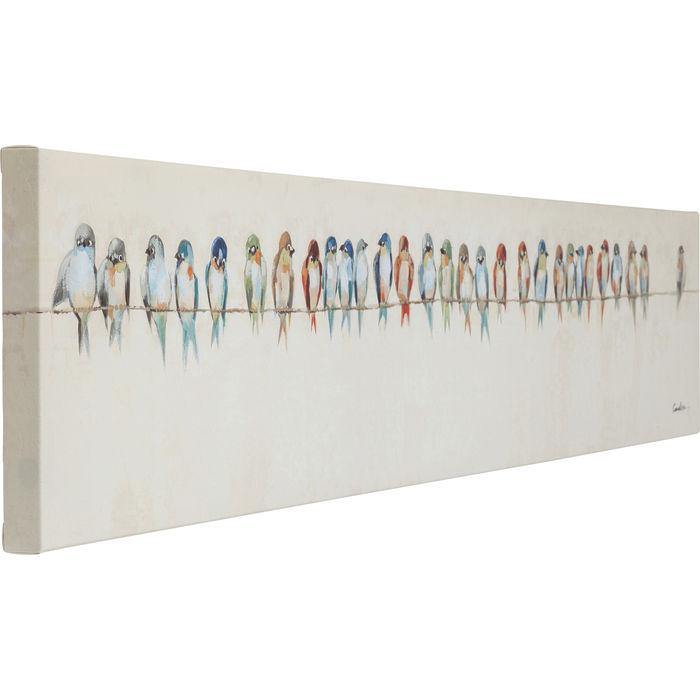 home Decor Wall Art Picture Touched Birds Meeting 30x150cm