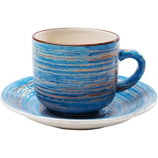 Tableware Home Decor Coffee Mug Swirl Blue (2/Set)