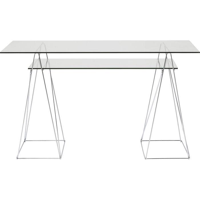 Living Room Furniture Tables Table Polar Chrome 8 mm tempered glass