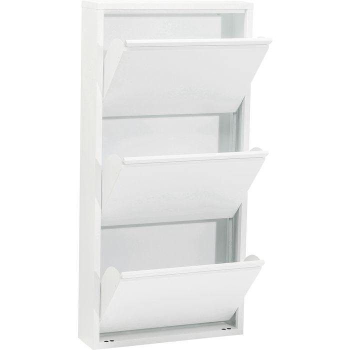 Bedroom Furniture Shoe Containers Shoe Container Caruso 3 White (MO)