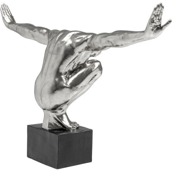 Sculptures Home Decor Deco Object Athlete XL Silver