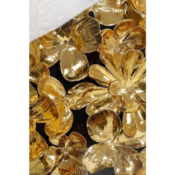 home Decor Wall Art Deco Frame Gold Flower 60x60cm