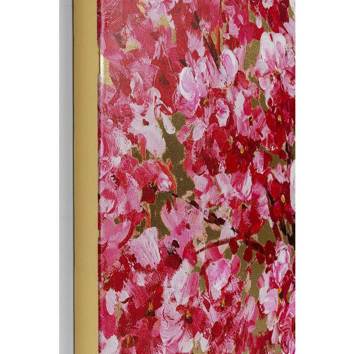 Home Decor Wall Art Picture Touched Flower Couple Gold Pink 160x120cm