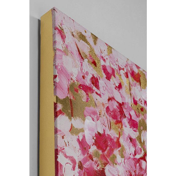 Home Decor Wall Art Picture Touched Flower Couple Gold Pink 160x120cm