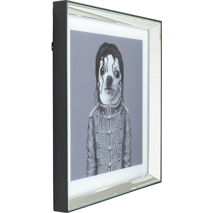 Home Decor Wall Art Picture Frame Mirror King Dog 60x60cm