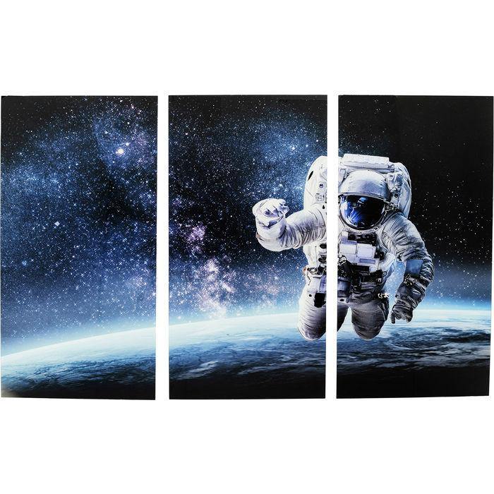 home Decor Wall Art Picture Triptychon Man in Space 160x240