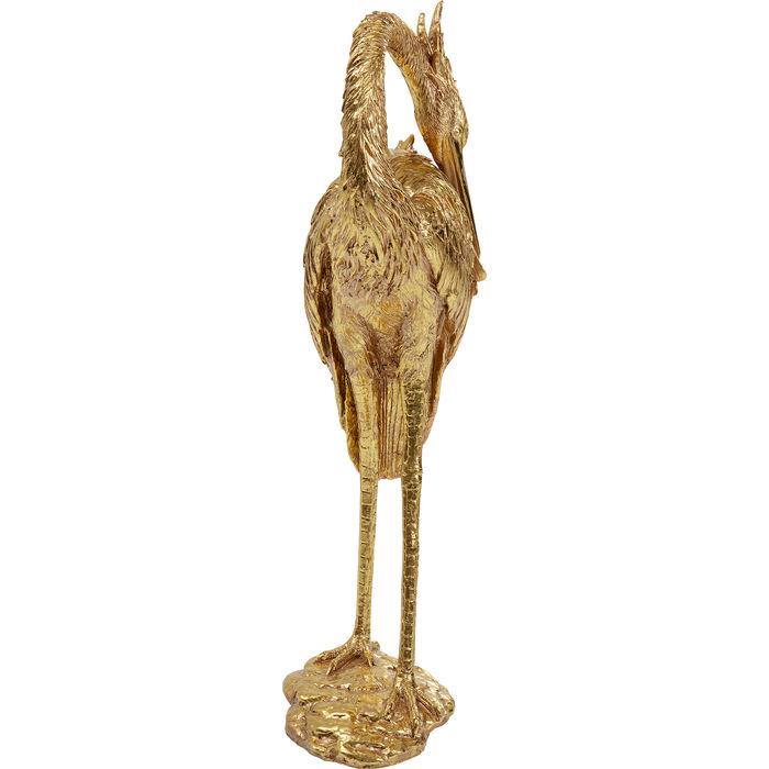 Sculptures Home Decor Deco Object Crane Gold