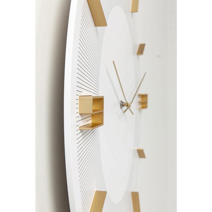 Home Decor Clocks Wall Clock Leonardo White/Gold