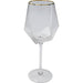 Kitchen Tableware Wine Glass Diamond Gold Rim