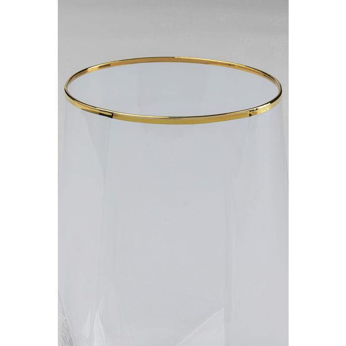 Kitchen Tableware Tumbler Diamond Gold Rim