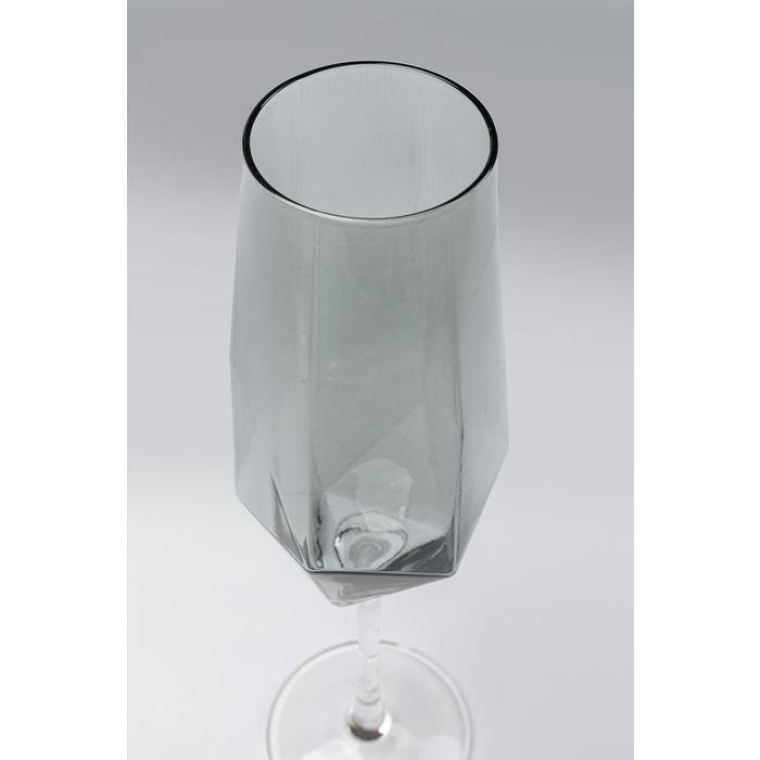 Kitchen Tableware Champagne Glass Diamond Smoke