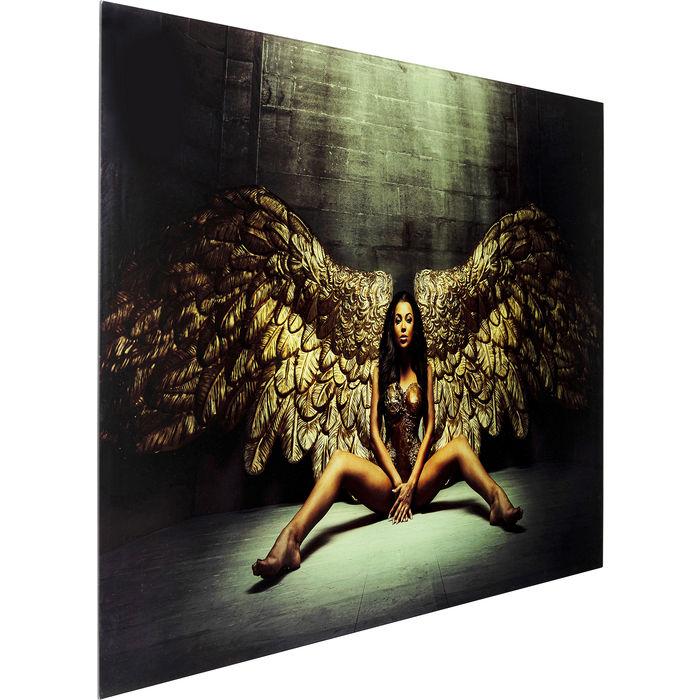 Home Decor Wall Art Picture Glass Angelwings 120x80cm