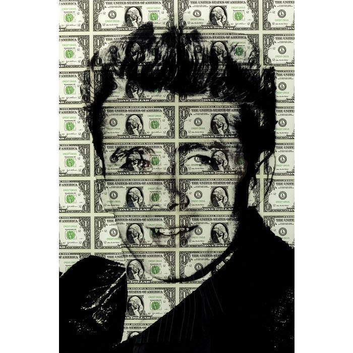 Home Decor Wall Art Picture Glass Man of Dollar 100x100