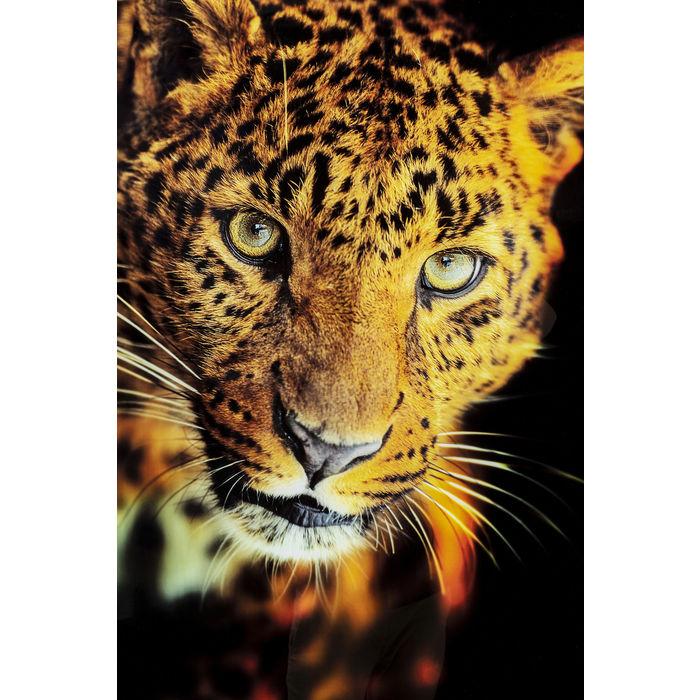 Home Decor Wall Art Picture Glass Leopard Shaka 80x120cm