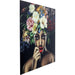 Home Decor Wall Art Picture Glass Pretty Flower Woman 120x120cm