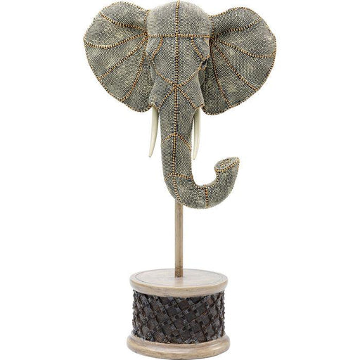 Sculptures Home Decor Deco Object Elephant Head Pearls 49cm