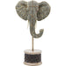 Sculptures Home Decor Deco Object Elephant Head Pearls 49cm