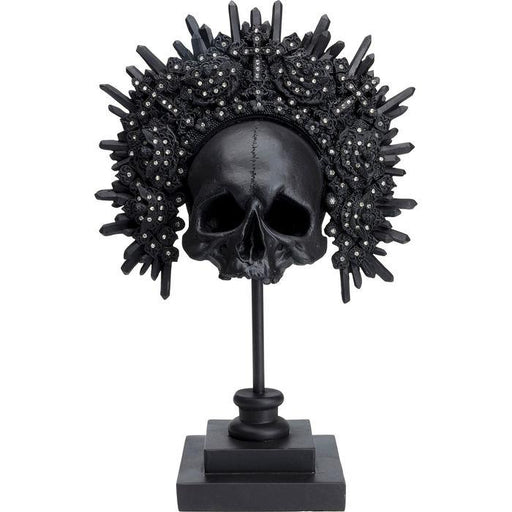 Sculptures Home Decor Deco Object King Skull Black 49cm