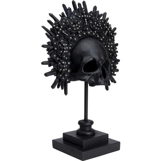 Sculptures Home Decor Deco Object King Skull Black 49cm