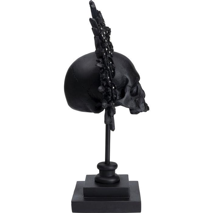 Sculptures Home Decor Deco Object King Skull Black 49cm