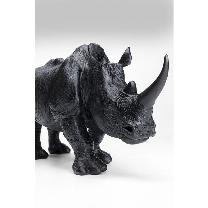 Objects Home Decor Deco Figurine Walking Rhino Black 56cm