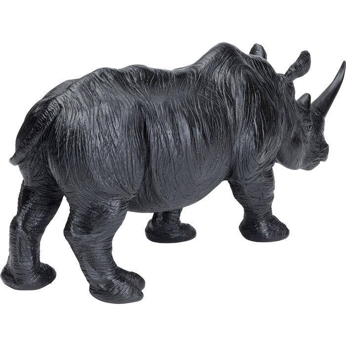 Objects Home Decor Deco Figurine Walking Rhino Black 56cm