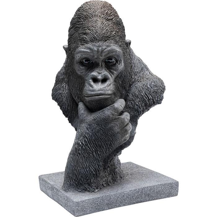 Sculptures Home Decor Deco Object Thinking Gorilla Head 49cm