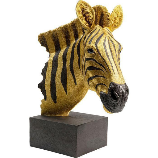 Sculptures Home Decor Deco Object Zebra Gold