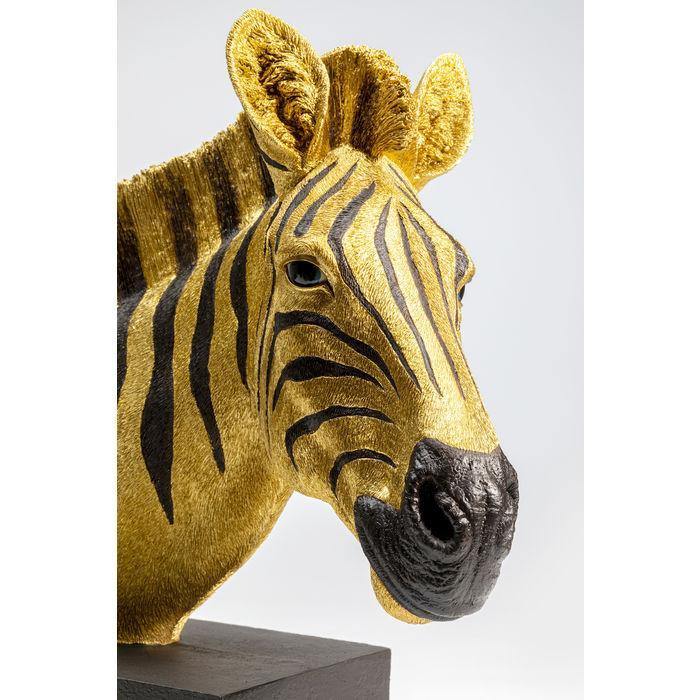 Sculptures Home Decor Deco Object Zebra Gold