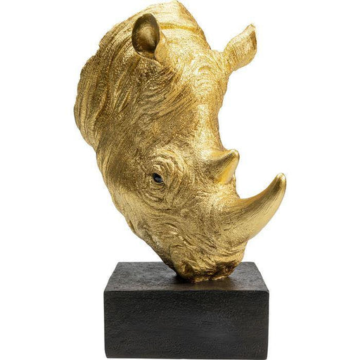 Sculptures Home Decor Deco Object Rhino Gold