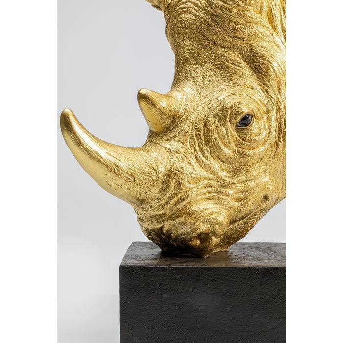 Sculptures Home Decor Deco Object Rhino Gold