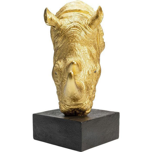 Sculptures Home Decor Deco Object Rhino Gold