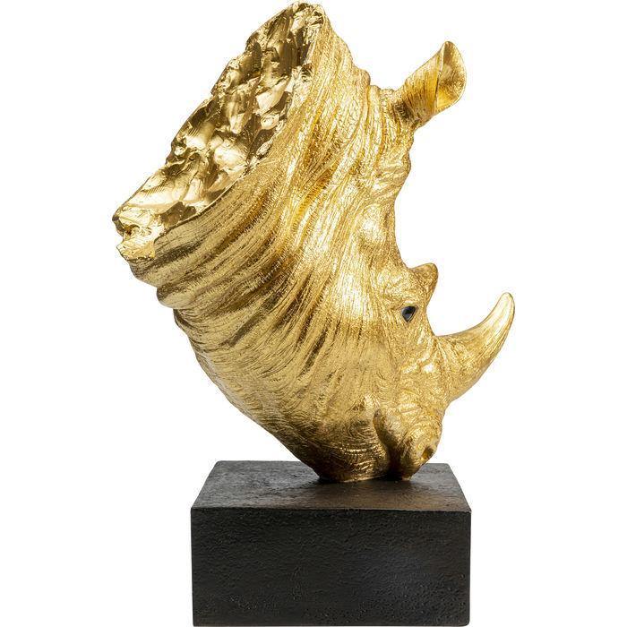 Sculptures Home Decor Deco Object Rhino Gold