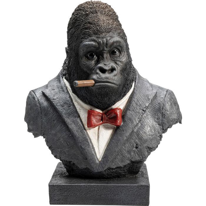 Sculptures Home Decor Deco Object Smoking Gorilla 48cm