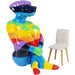 Objects Home Decor Deco Figurine Sitting Dog Rainbow 173cm