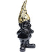 Sculptures Home Decor Deco Figurine Gnome Standing Black Gold 46cm