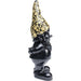 Sculptures Home Decor Deco Figurine Gnome Standing Black Gold 30cm